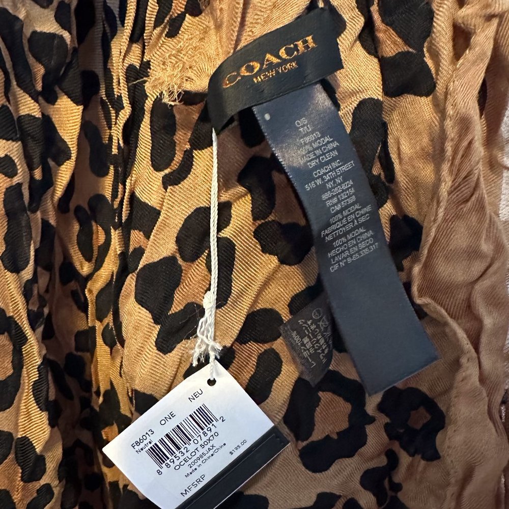 Coach Leopard Scarf